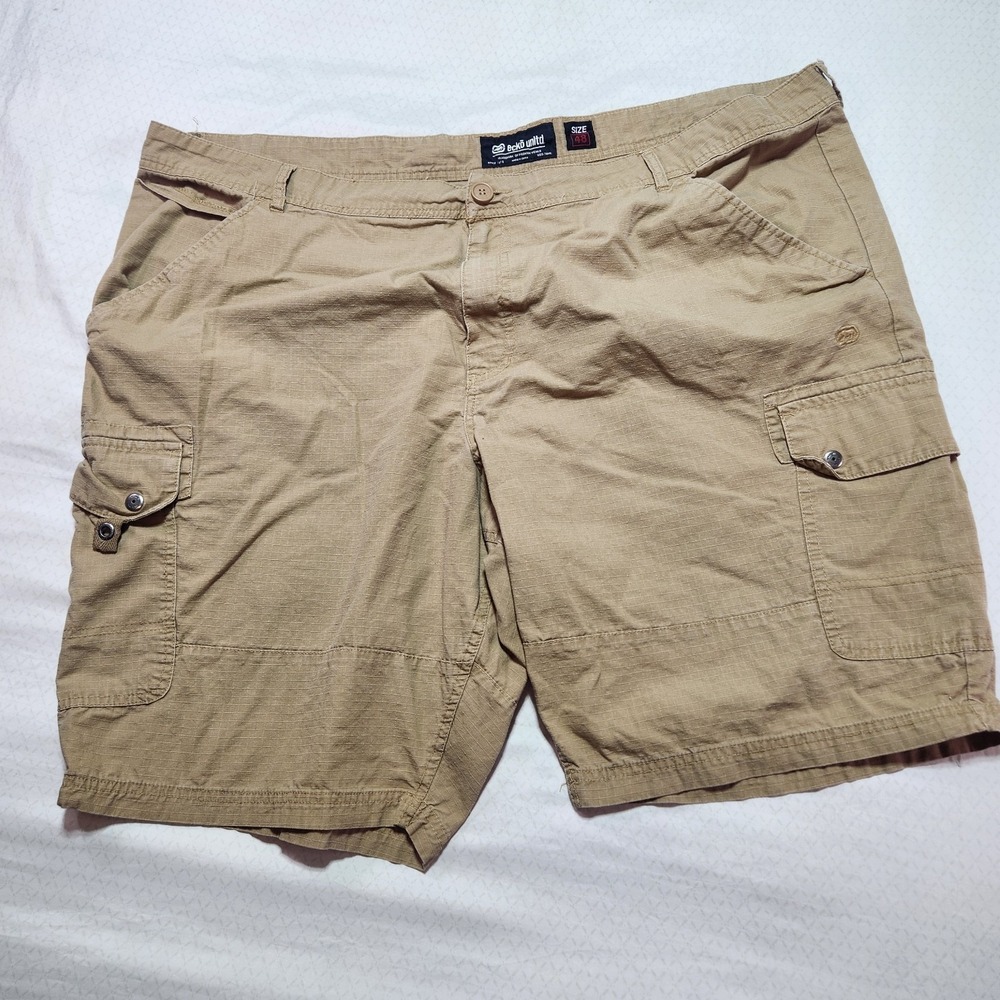 Ecko Unltd Mens Cargo Shorts Size 48 Khaki Beige Big & Tall Streetwear